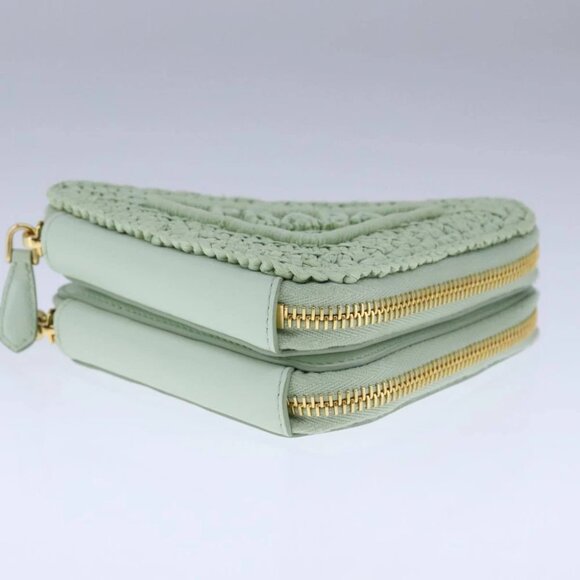PRADA Chain Hand Bag Leather Green Auth 106436AV - Picture 6 of 15